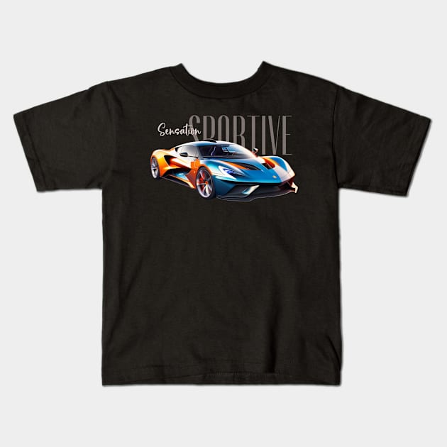 Voiture sportive luxe 01B Kids T-Shirt by Vamamoi Créations